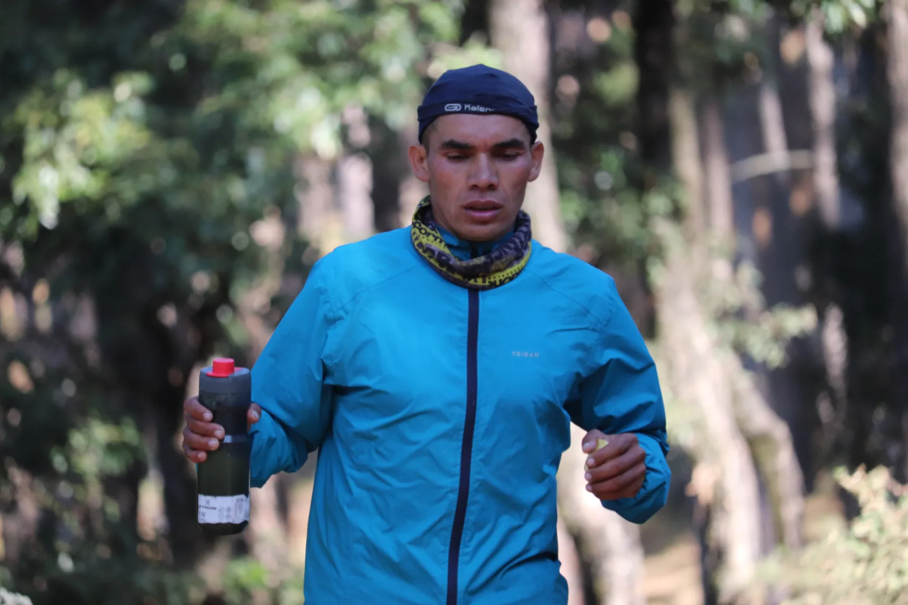 Nainital Trail Ultra archive: Participant moving through the forest