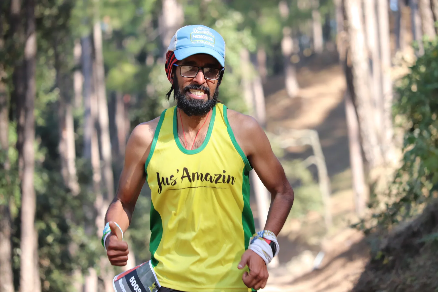 Nainital Trail Ultra archive: Smiling runner during Nainital Trail Ultra
